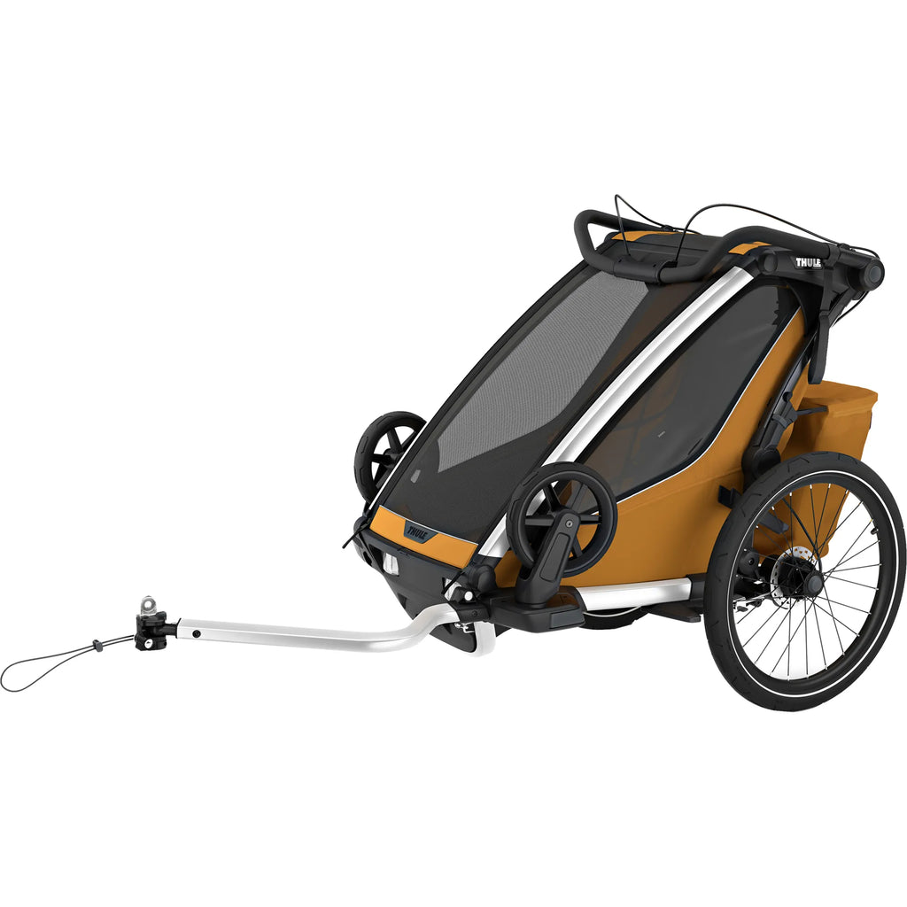 thule Fahrradanhänger Sport 2 single natural gold – STEYBE FÜR KINDER