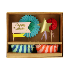 Meri Meri Stripe Party Cupcake Kit (24 toppers)