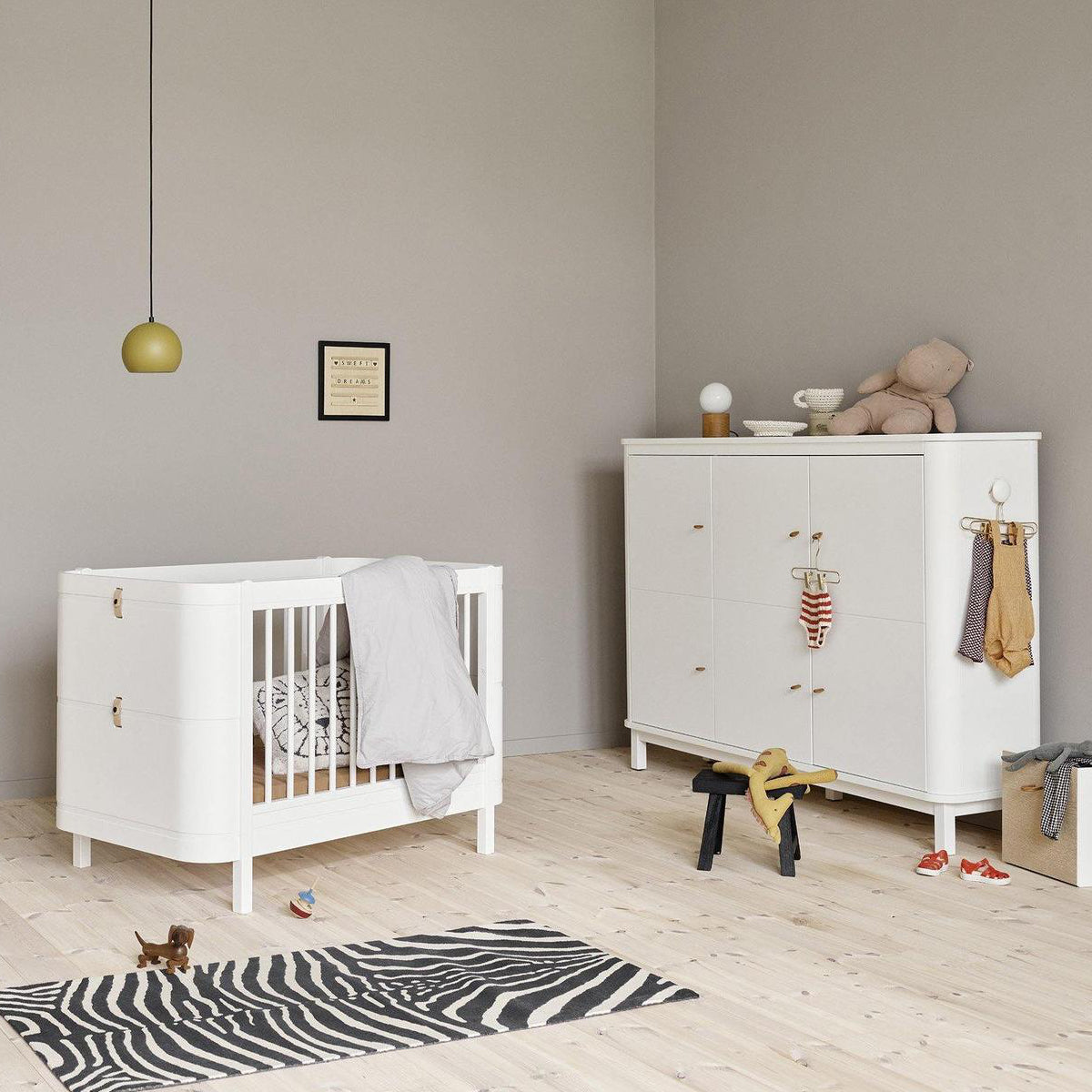 Oliver Furniture Wood Collection Multi-Schrank, 3-türig, weiß
