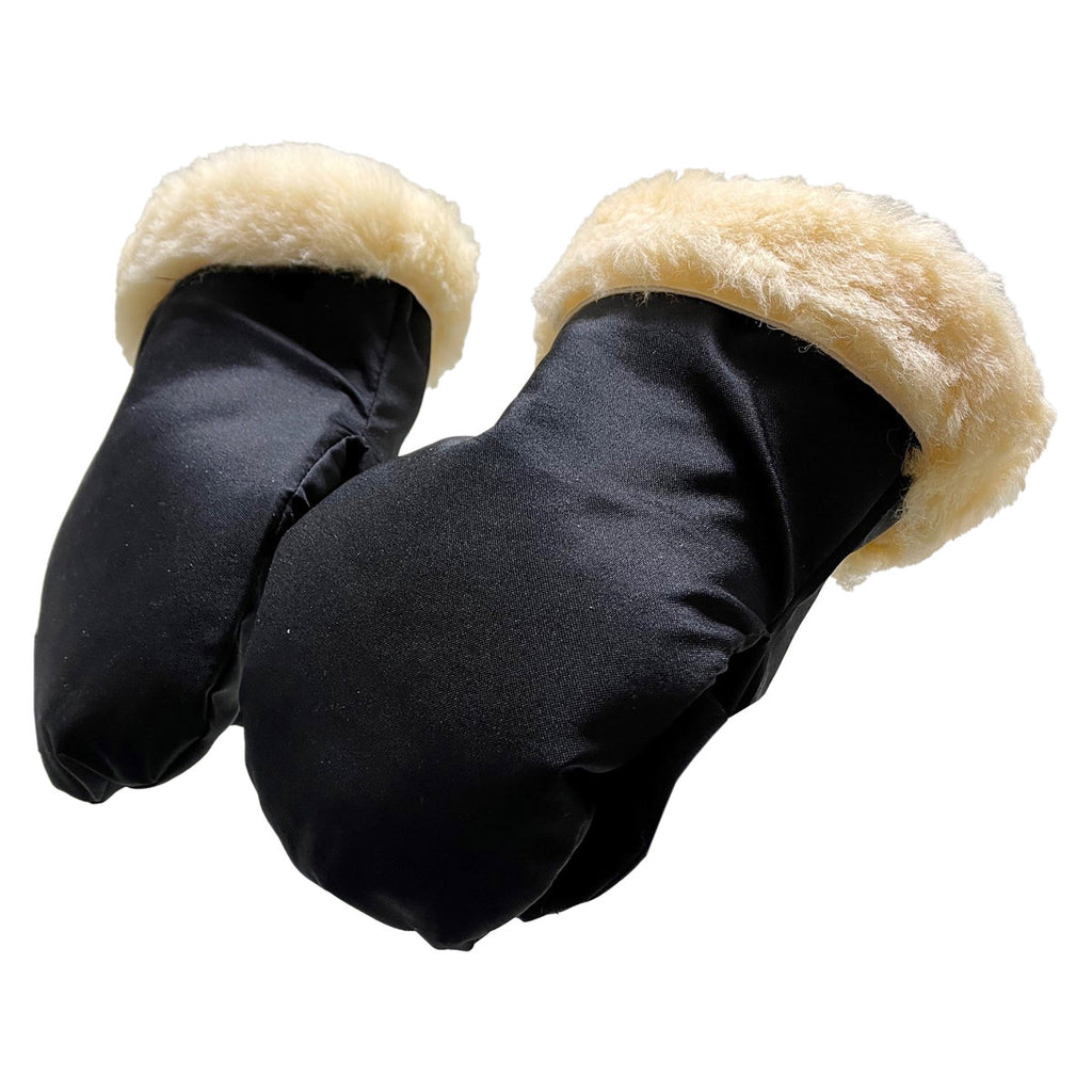 kaiser naturfell handschuhe KAISER LAMMFELL KINDERWAGENHANDSCHUHE "STROLLER MITT black – STEYBE FÜR KINDER