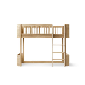 Oliver Furniture wood mini + halbhohes Hochbett Eiche