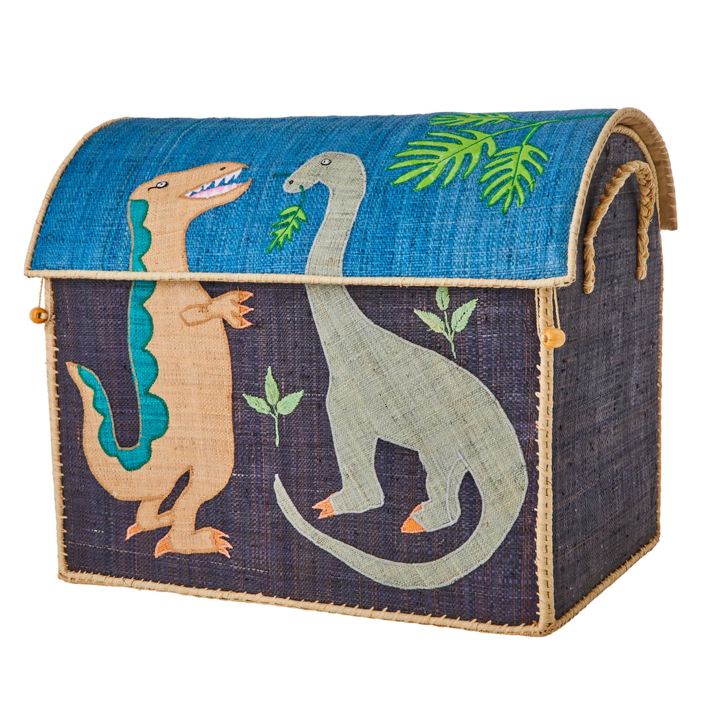aufbewahrung dinosaurier rice Raffia Aufbewahrungshaus dino L – STEYBE FÜR KINDER