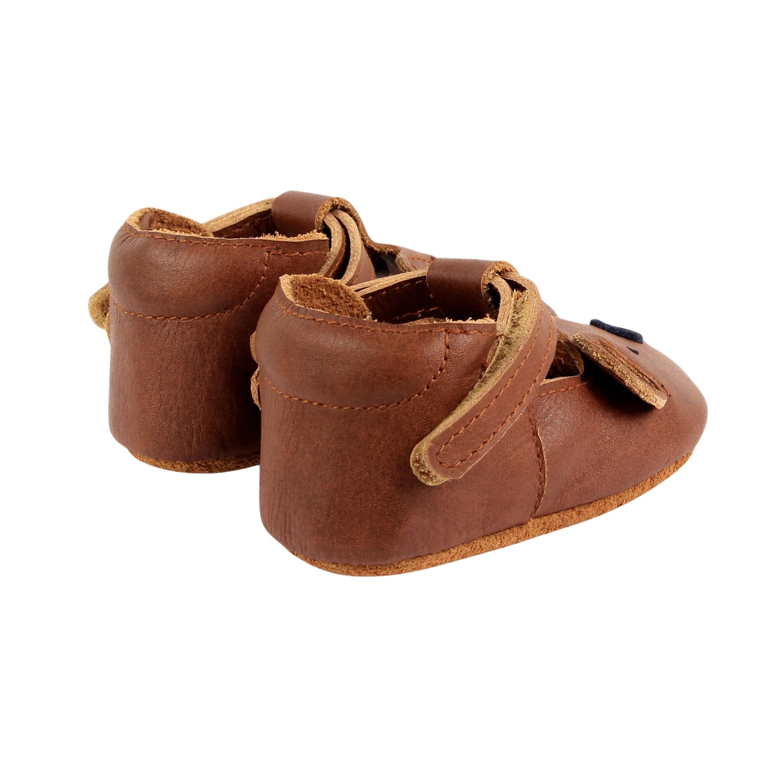 Donsje Spark-Classic Bear Lauflernschuhe cognac classic leather