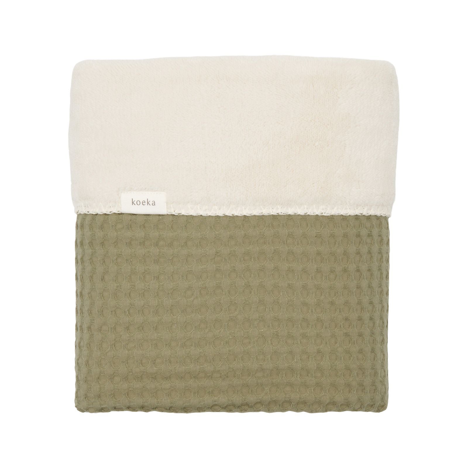 koeka Babydecke Waffel/ Plüsch Oslo 100 x 75 cm moss – STEYBE FÜR KINDER
