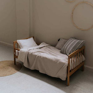 koeka Decke Waffel / Plüsch Oslo 140 x 200 cm sand /pebble – STEYBE FÜR KINDER