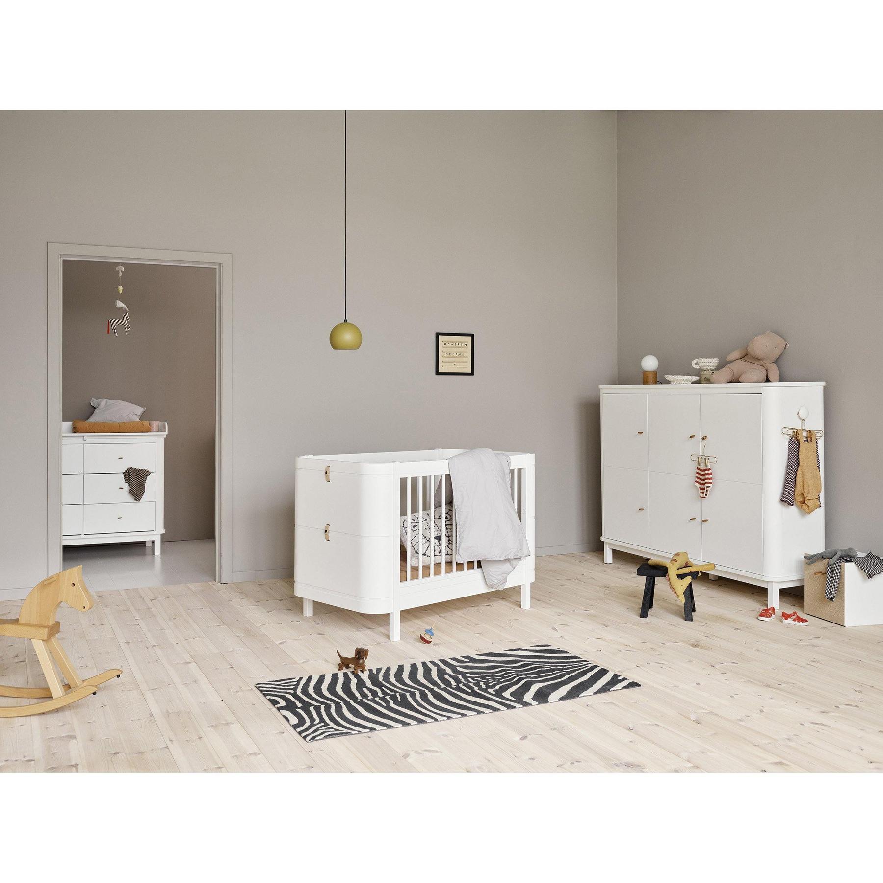 Oliver Furniture Wood Collection Mini+ Bett 68x122/162 cm, weiß