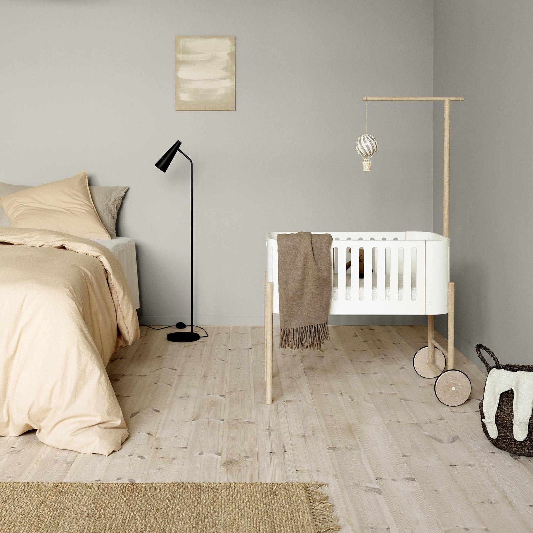 Oliver Furniture Beistellbett inkl. Umbauset zur Bank weiß/Eiche