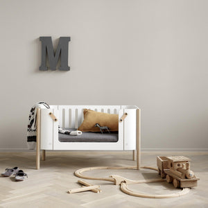 Oliver Furniture Beistellbett inkl. Umbauset zur Bank weiß/Eiche