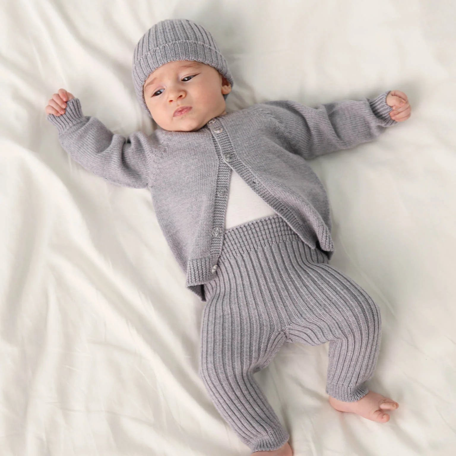 Famvibes Baby STRICKLEGGINGS TINY grey