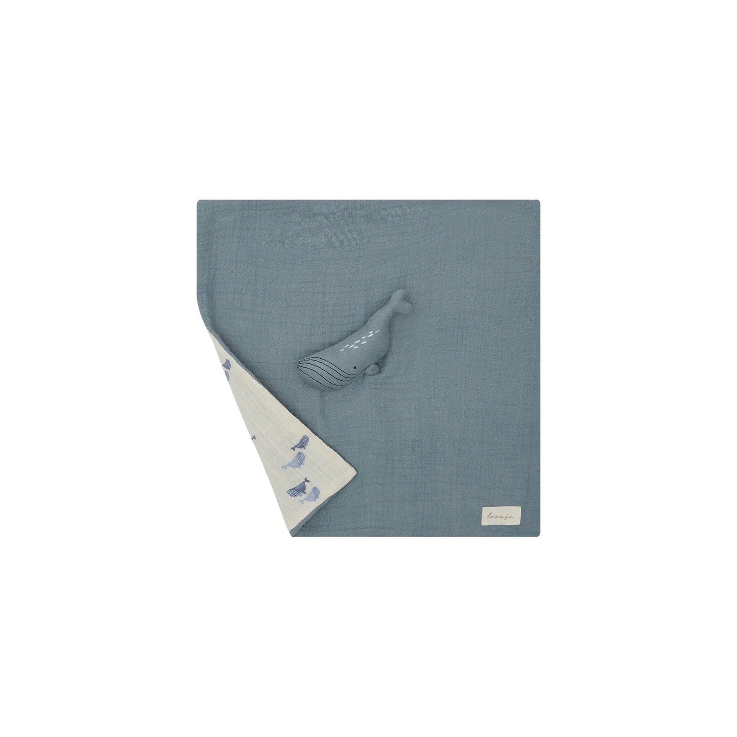 Leevje - BABY KUSCHELTUCH AUS MUSSELIN 'WHALE'