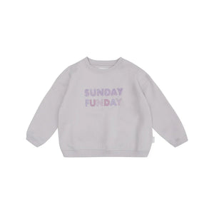 Leevje -SWEATSHIRT 'SUNDAY FUNDAY' LAVENDER