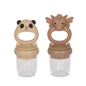 Konges Slojd SILICONE FRUIT FEEDING unicorn und Panda