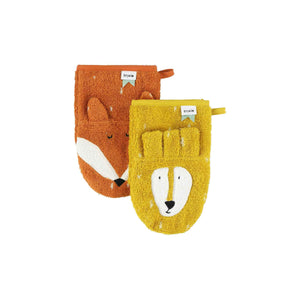trixie Waschlappen 2er Set - Fox/Lion