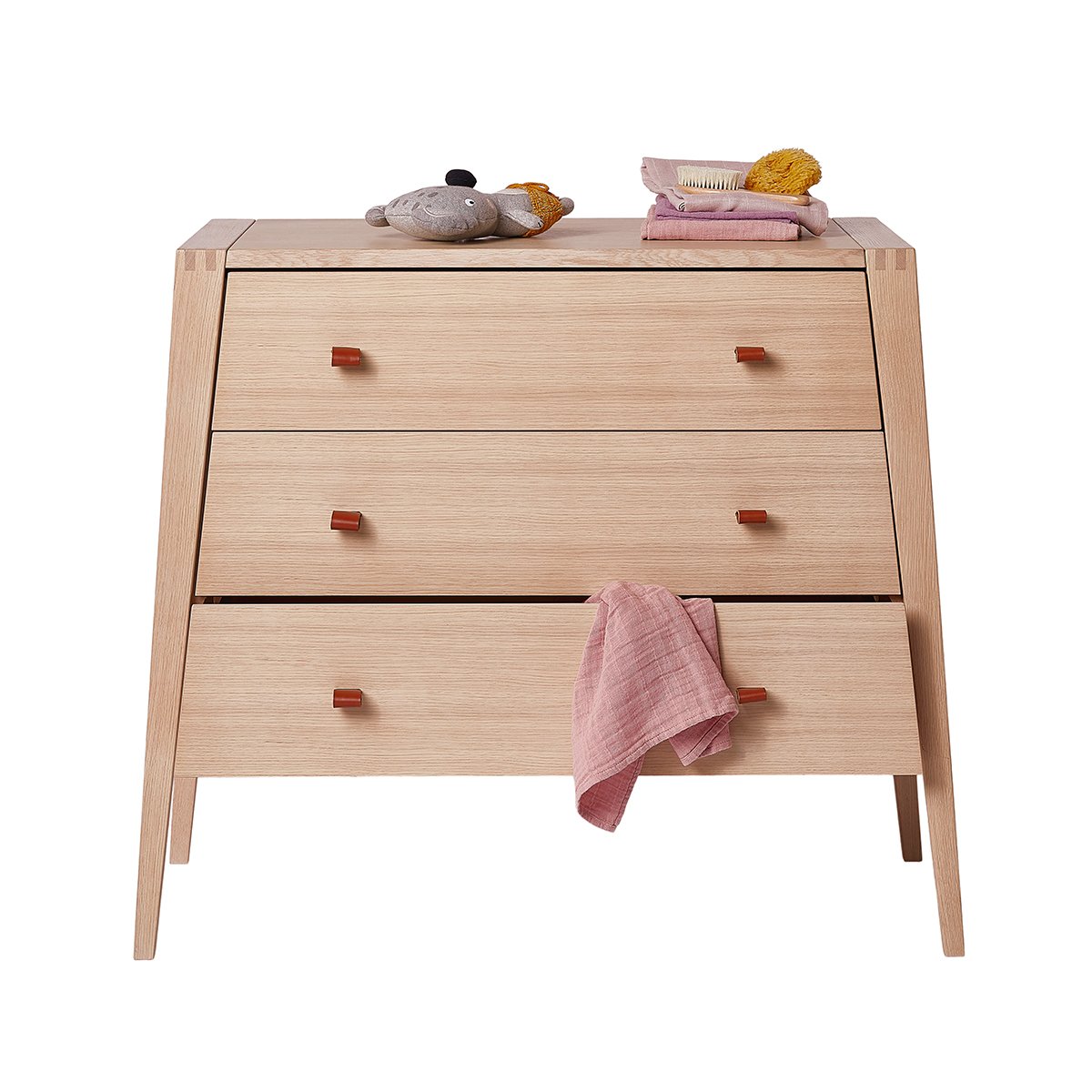 Leander Linea Kommode mit 3 Schubladen eiche