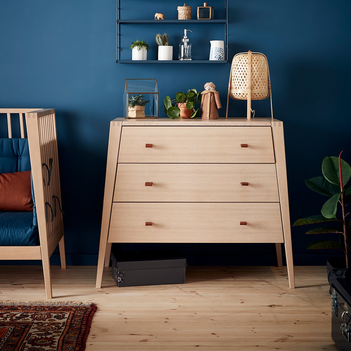 Leander Linea Kommode mit 3 Schubladen eiche