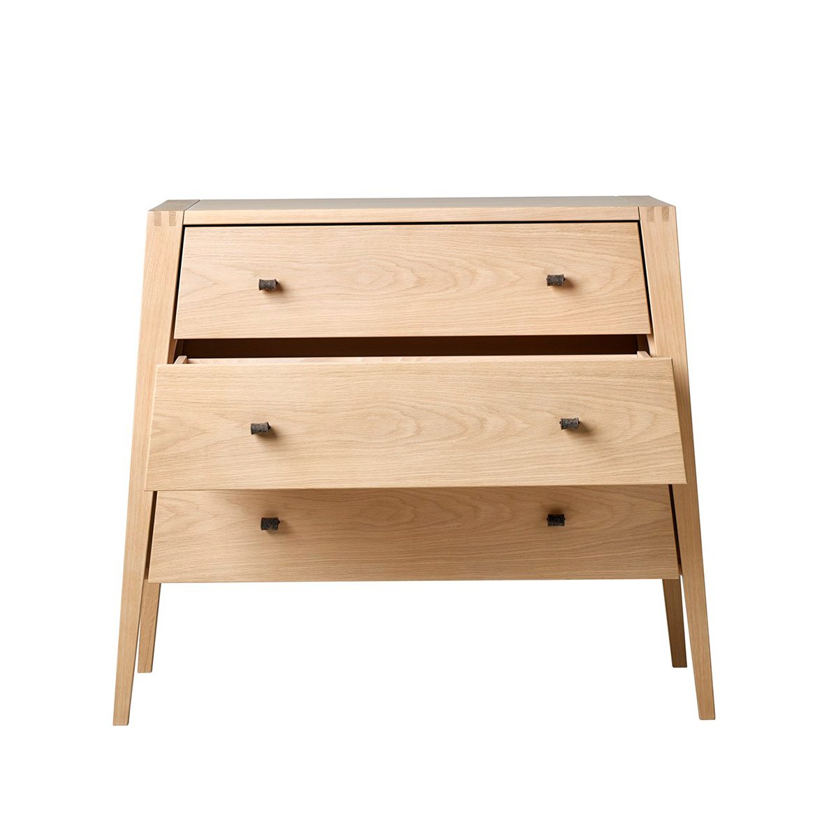 Leander Linea Kommode mit 3 Schubladen eiche