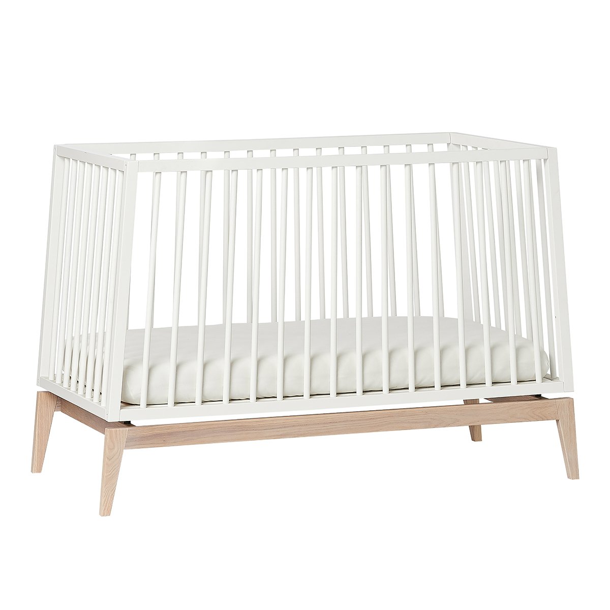 Leander Luna Babybett weiß/Eiche