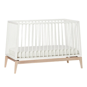 Leander Luna Babybett weiß/Eiche