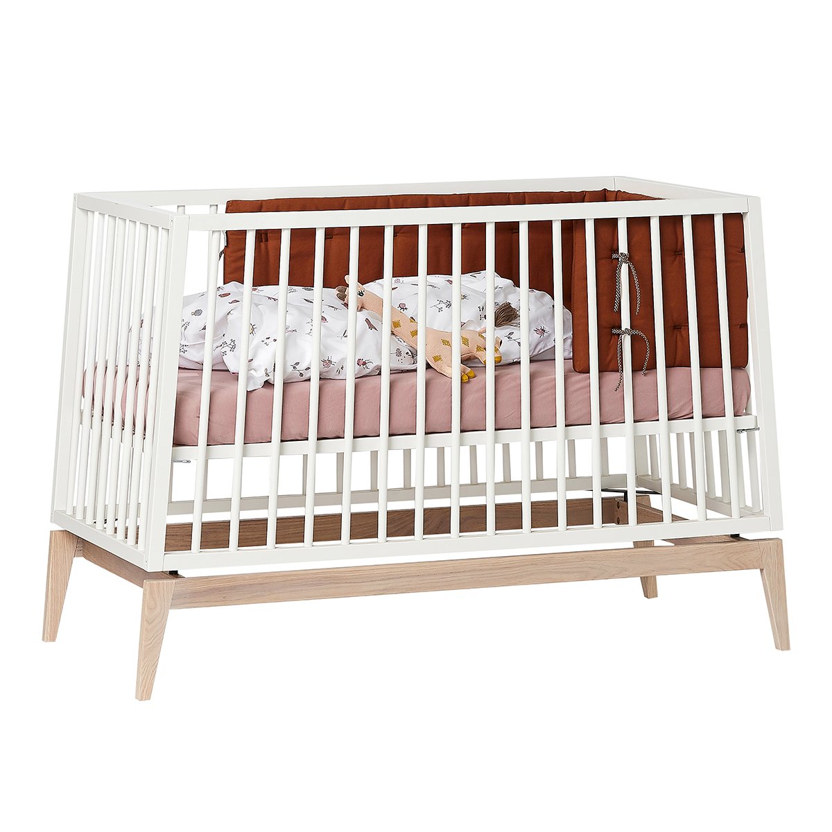 Leander Luna Babybett weiß/Eiche