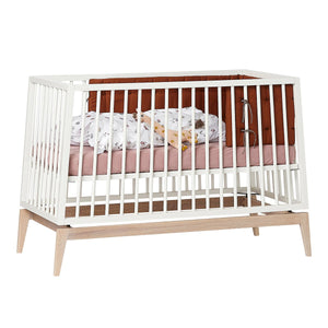 Leander Luna Babybett weiß/Eiche