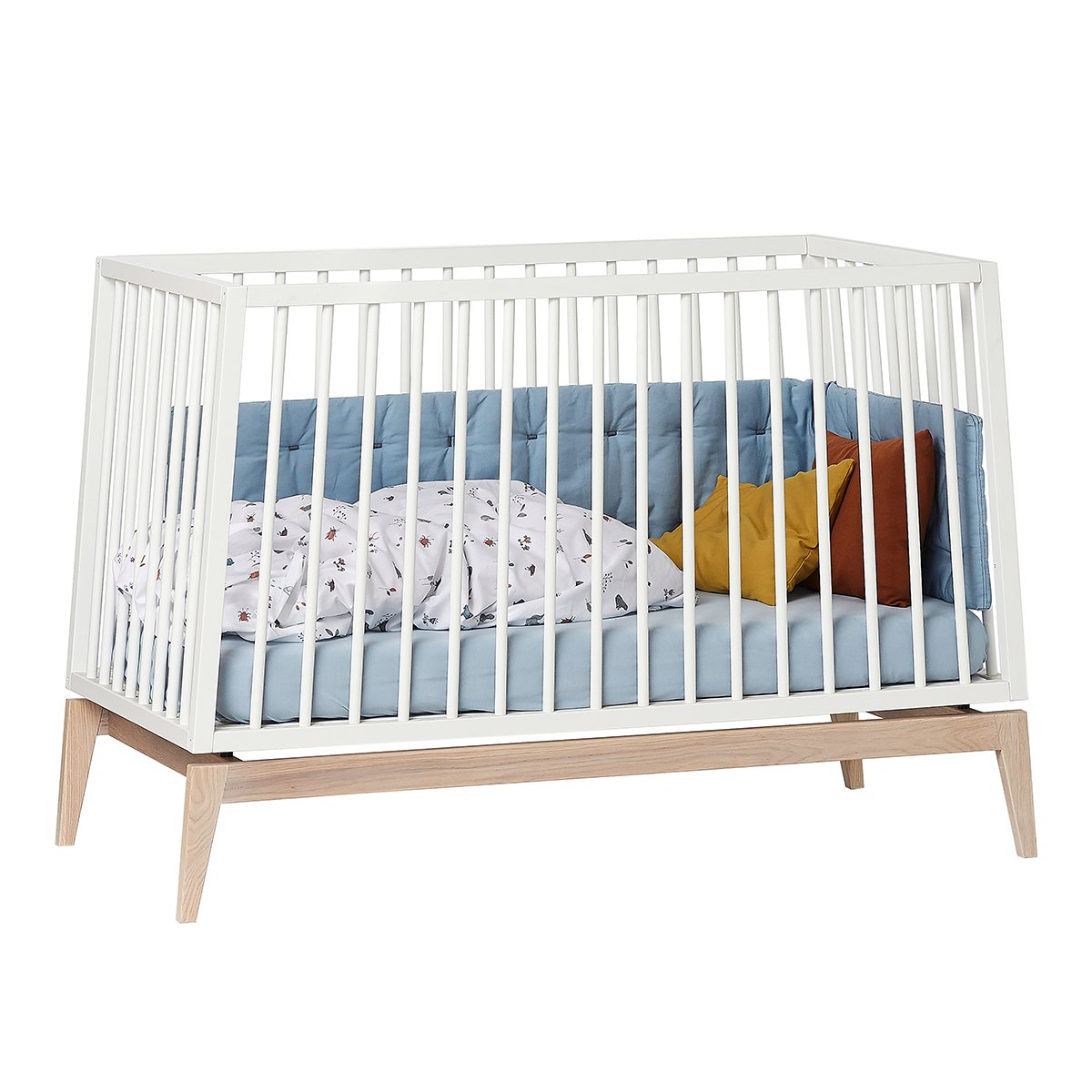 Leander Luna Babybett weiß/Eiche