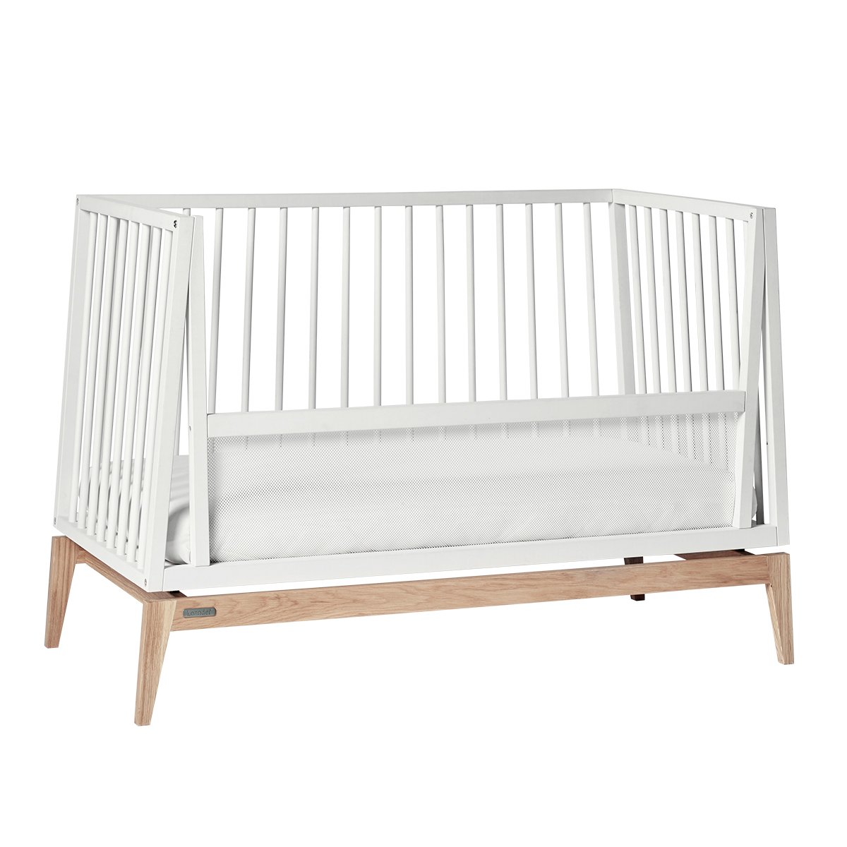 Leander Luna Babybett weiß/Eiche