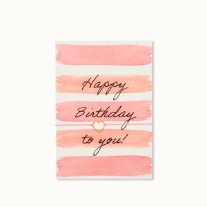 by Vivi Karte mit Armband HAPPY BIRTHDAY STRIPES