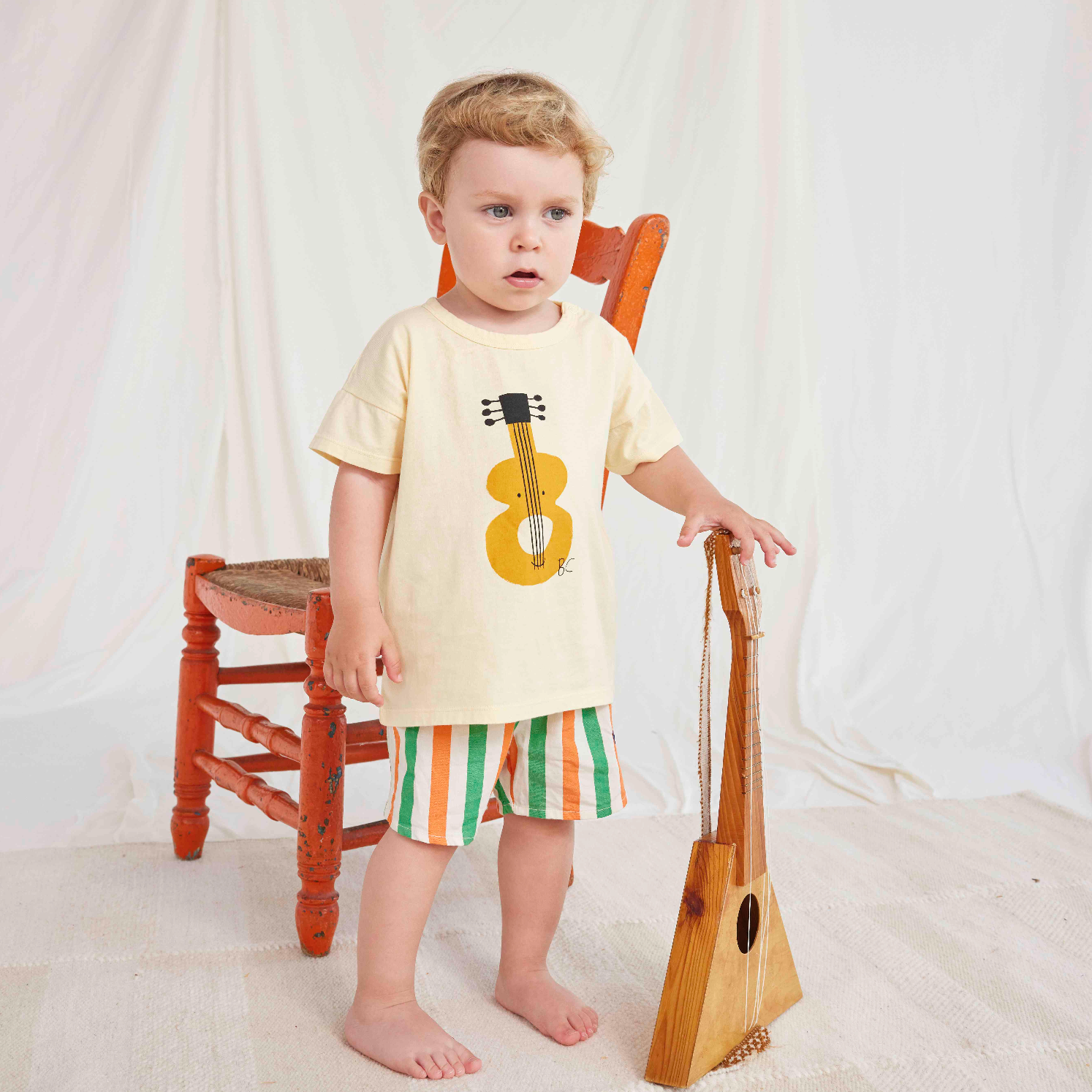 BOBO CHOSES T-Shirt Baby Acoustic Guitar gelb