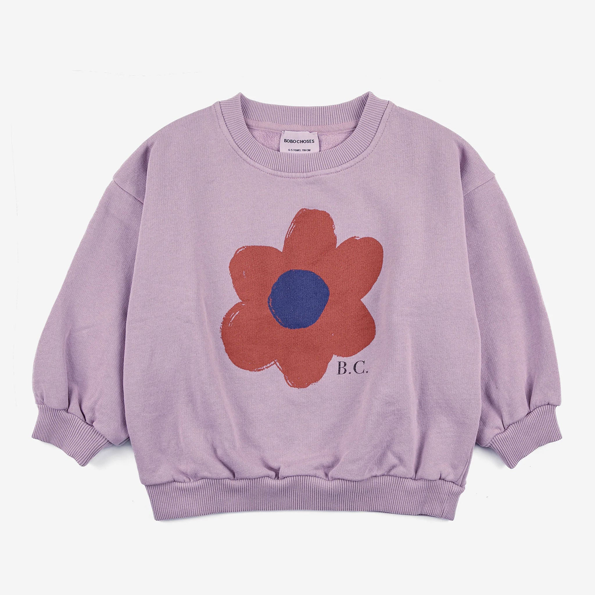 Bobo Choses Sweatshirt mit Blume lila