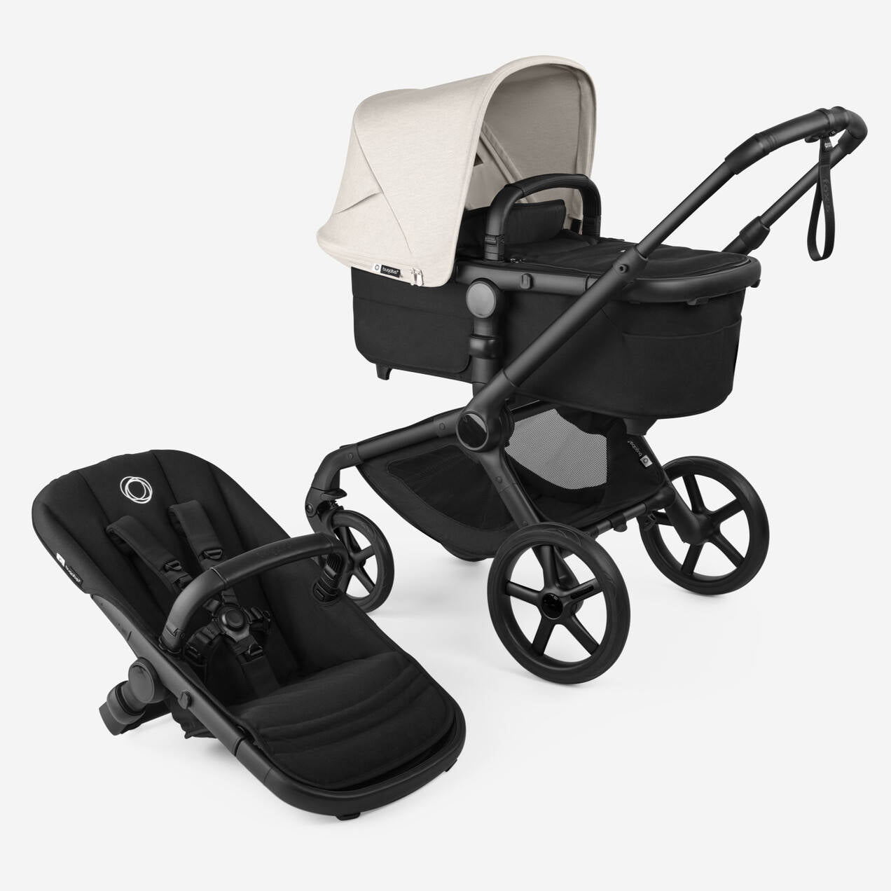 Bugaboo Fox 5 Renew Kinderwagen mit Liegewanne und Sitz misty white – STEYBE FÜR KINDER