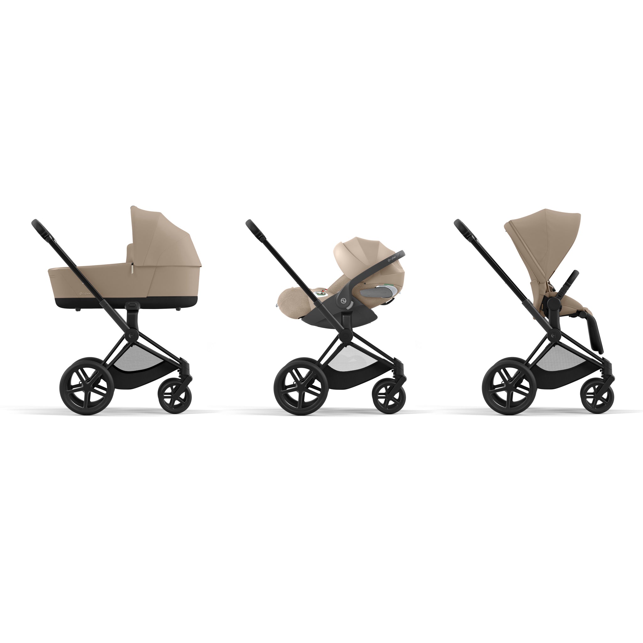 CYBEX Platinum Kinderwagen PRIAM matt schwarz, cozy beige