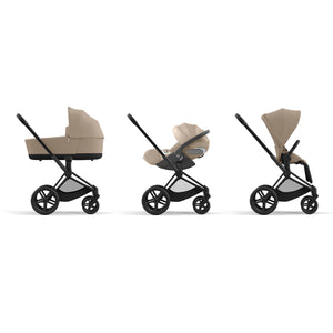 CYBEX Platinum Kinderwagen PRIAM matt schwarz, cozy beige