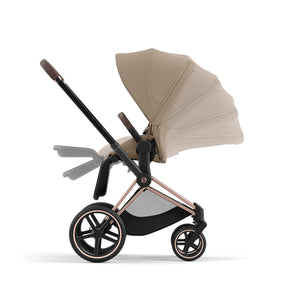 CYBEX Platinum Kinderwagen PRIAM rosegld, cozy beige (bestehend aus 1x Priam Rahmen rosegold,/ 1x  Priam / e-Priam Sitzpaket beige)