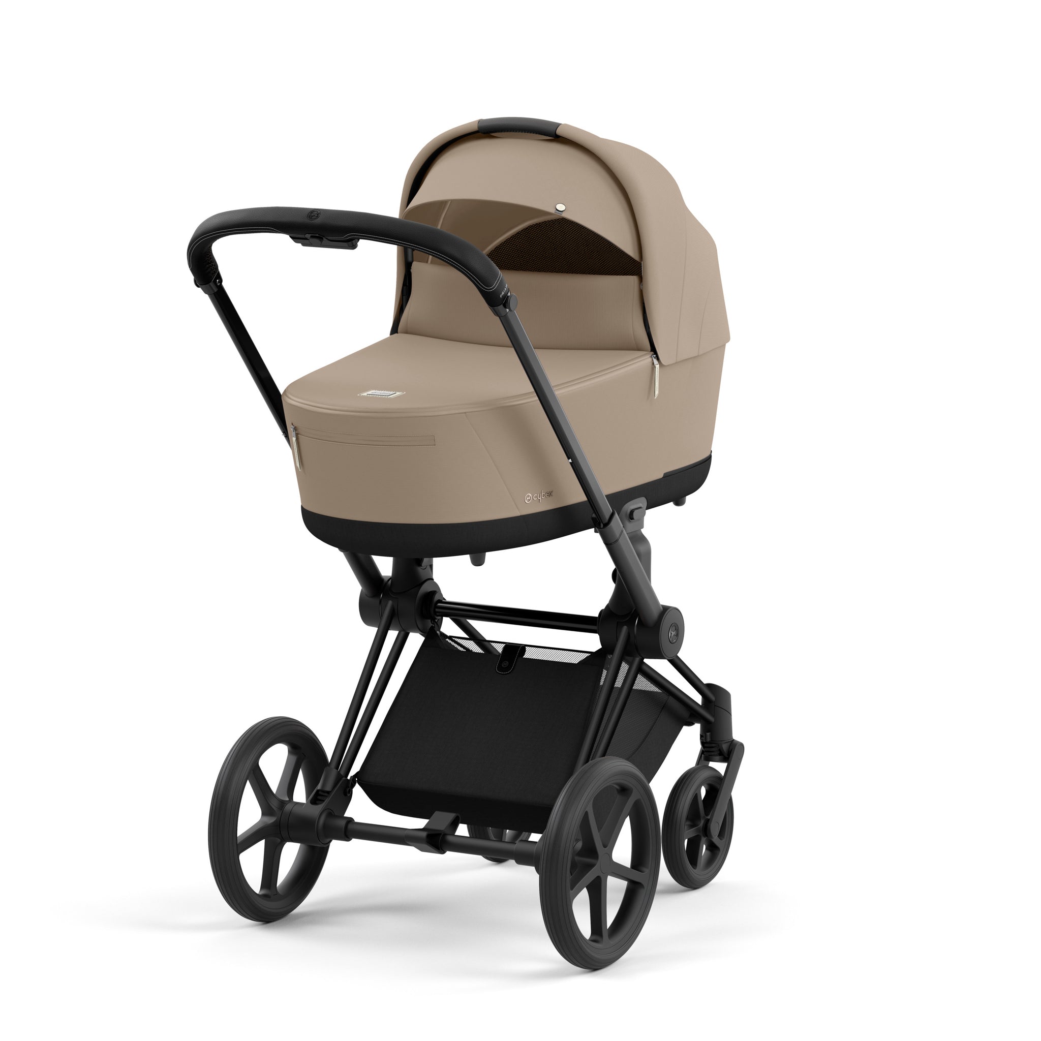 CYBEX Platinum Kinderwagen PRIAM matt schwarz, cozy beige  STEYBE FR  KINDER