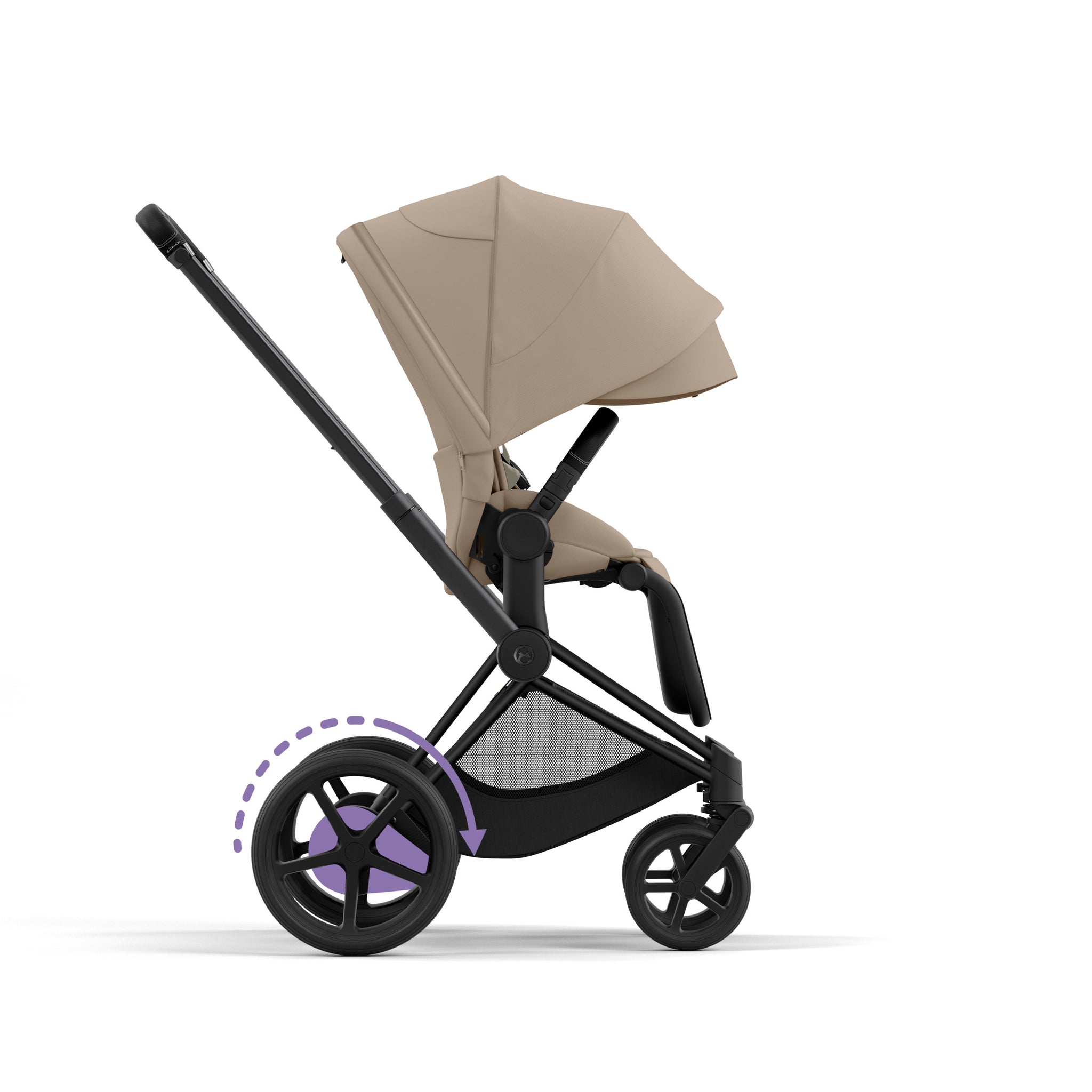 Cybex Platinum Kinderwagen e Priam matt schwarz, cozy beige
