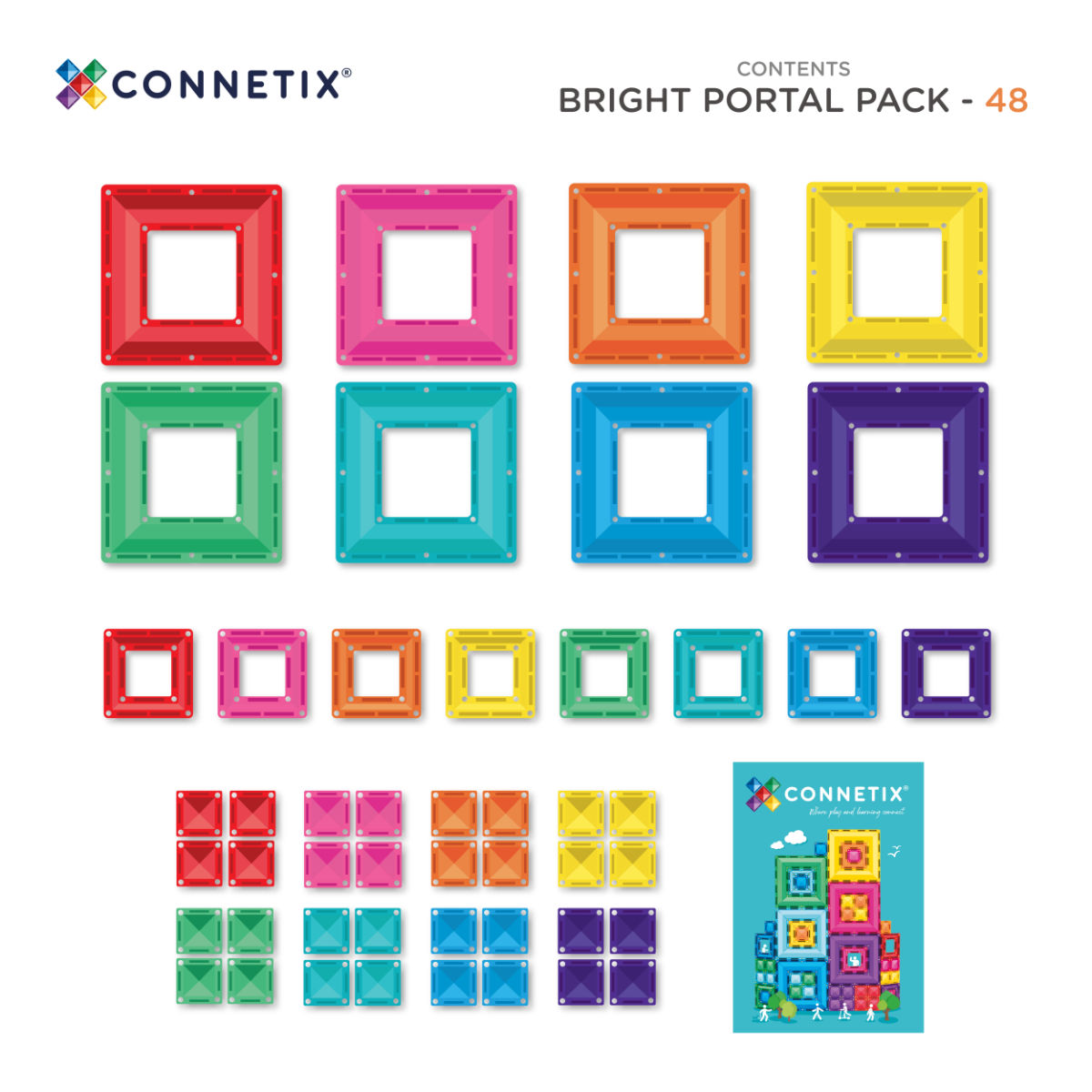CONNETIX - MAGNETBAUSTEINE Bright Portal Pack 48 pc