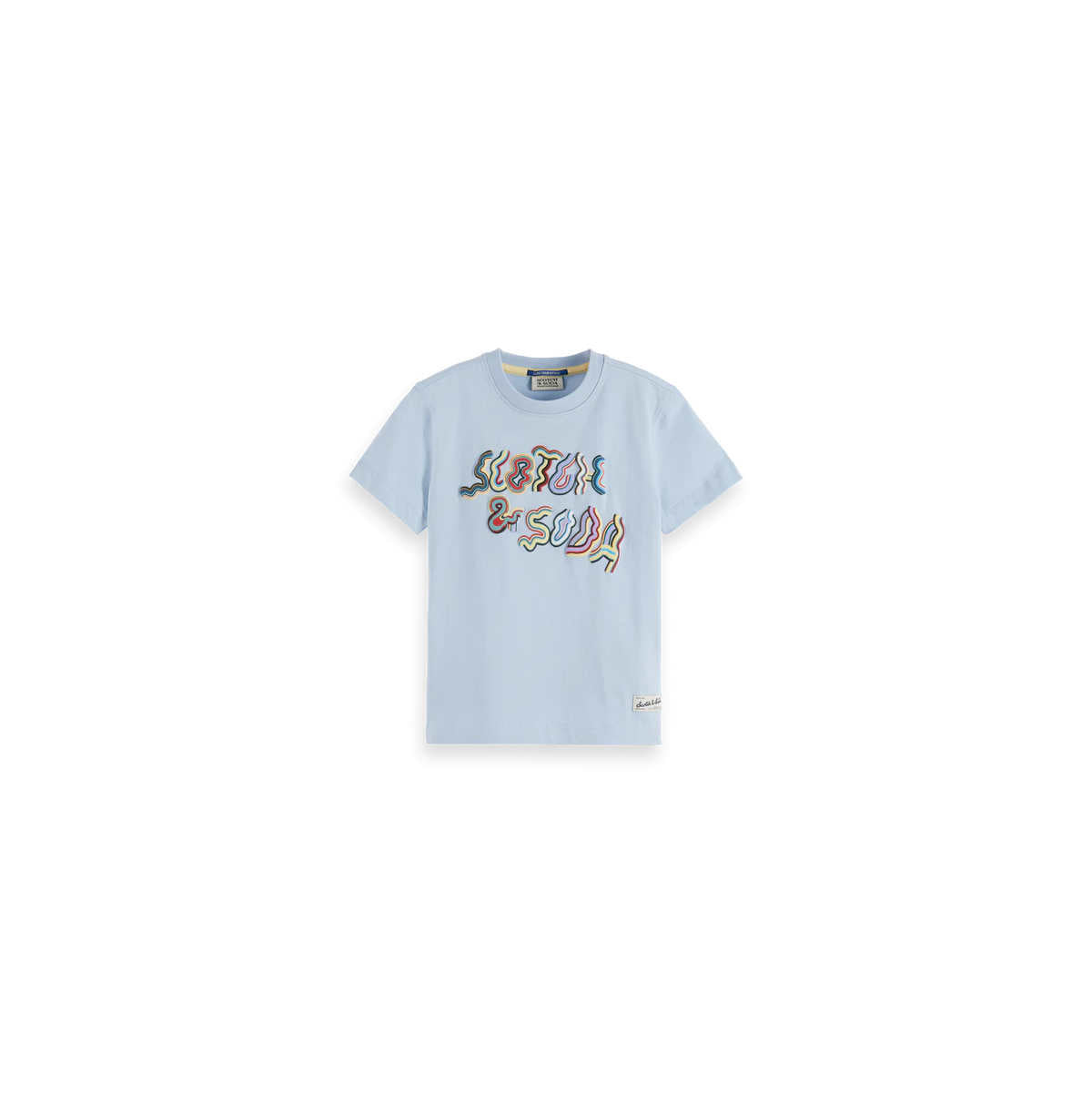 scotch & soda t-shirt sky blue Logoprint