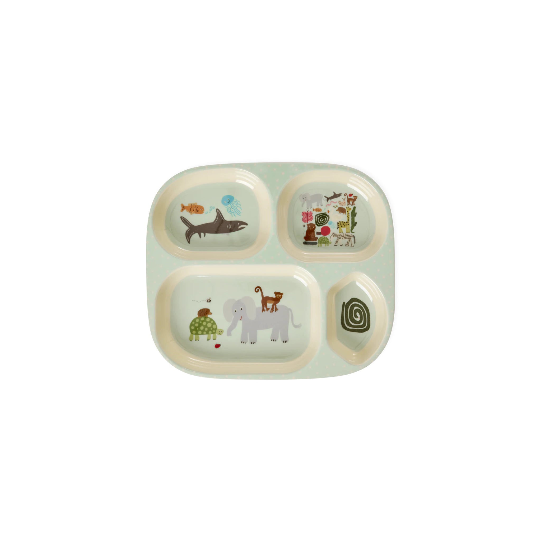 rice Kinderteller wildlife mint