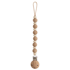 mushi silikon Schnullerkette luna faux wood