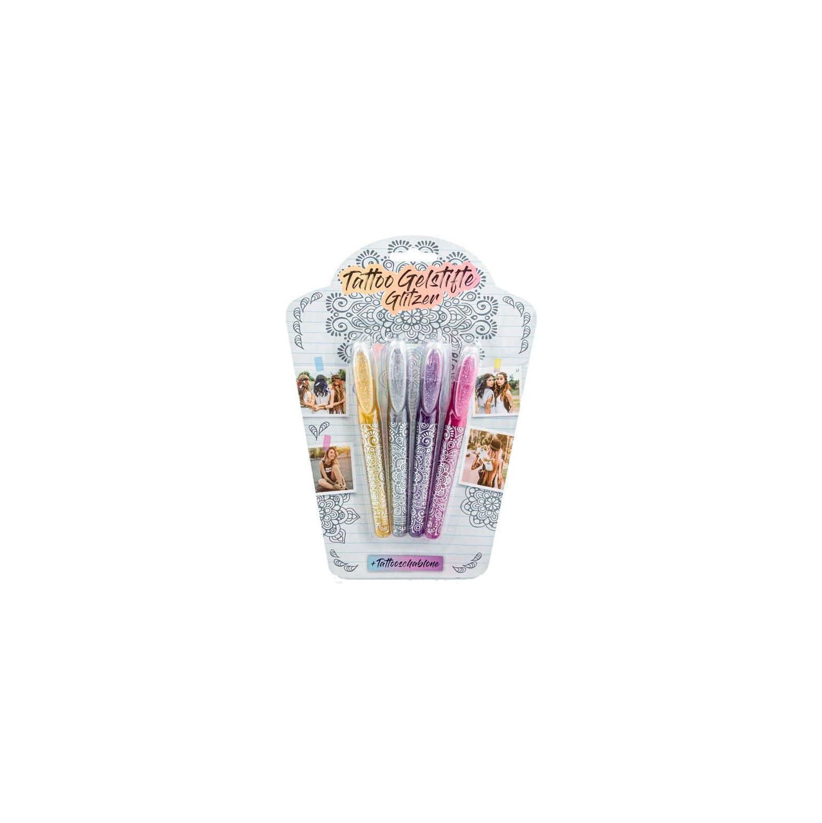 trendhaus Tatoo Gelstifte Glitzer 4er Set