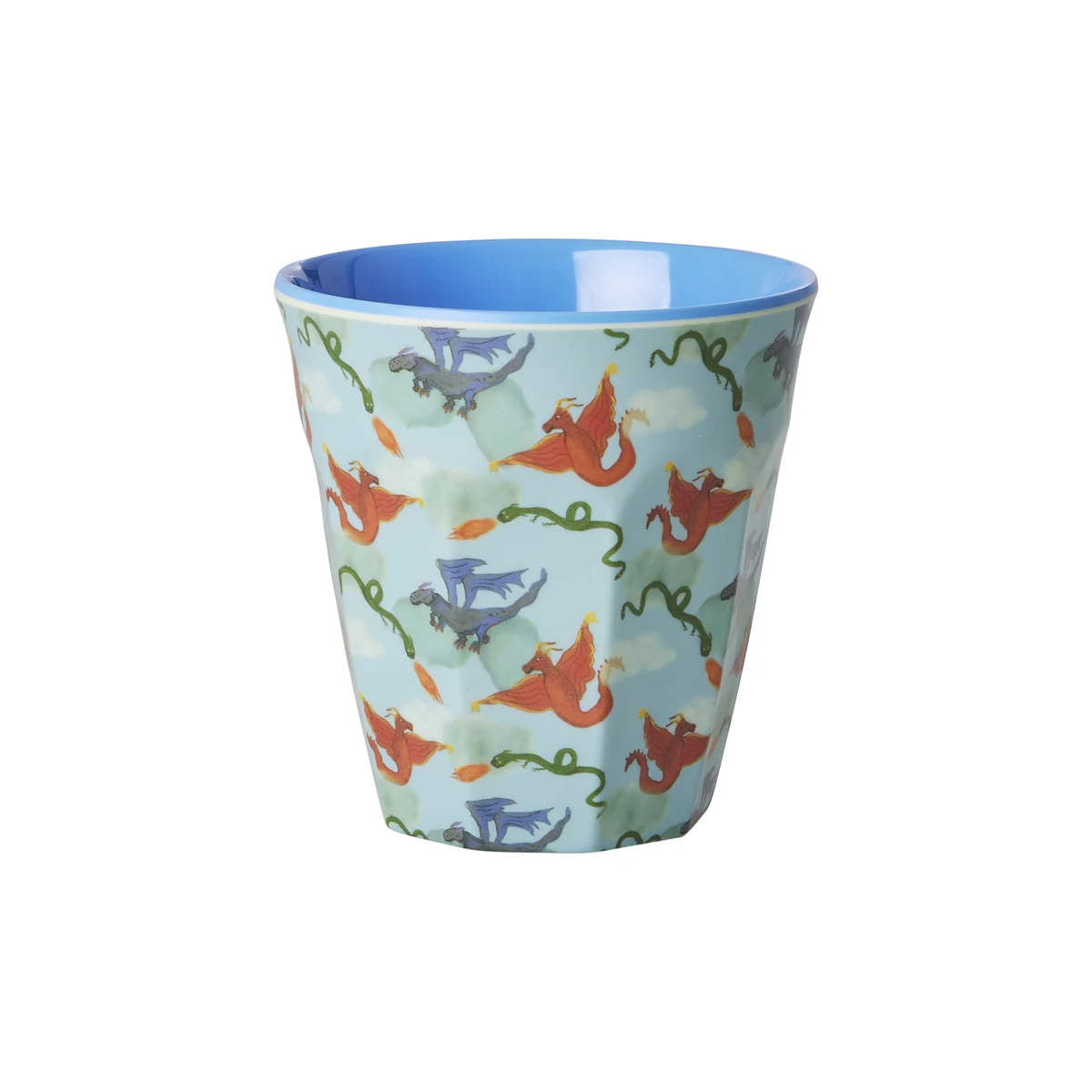 Rice Melamin Becher medium Blau - Dragon Print
