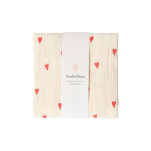 studio noos natural Hearts Swaddle | 120x120 cm