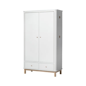 Oliver furniture Wood Collection Kleiderschrank 2-türig weiß/Eich