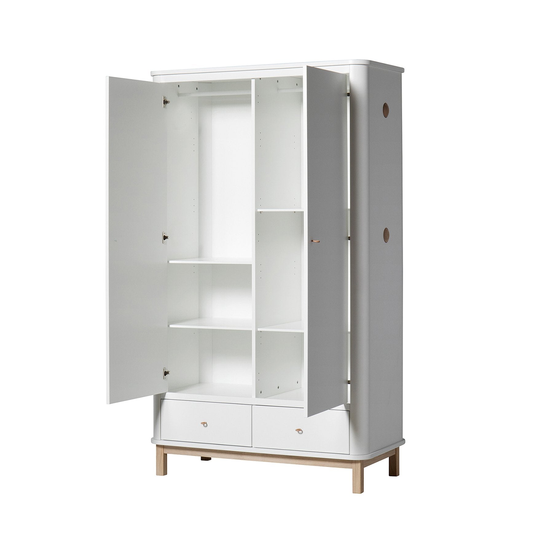 Oliver furniture Wood Collection Kleiderschrank 2-türig weiß/Eich