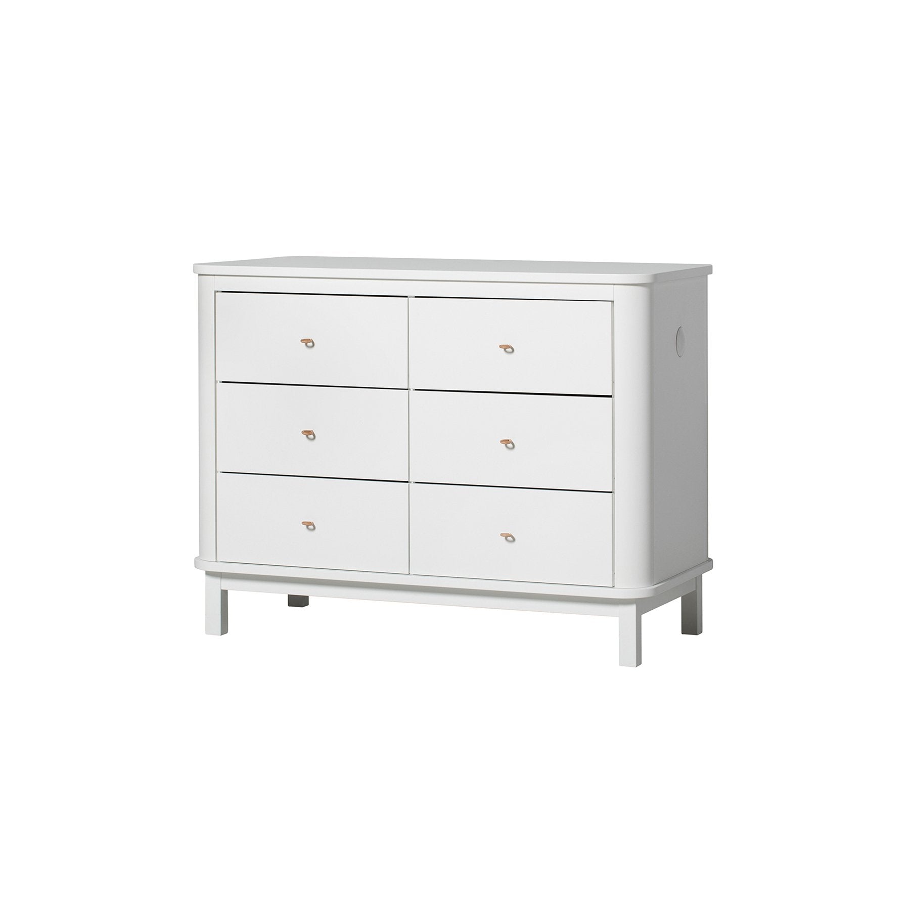 Oliver Furniture Wood Collection Kommode 6 Schubladen, weiß