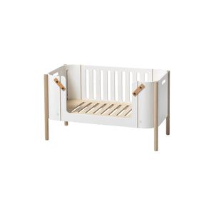 Oliver Furniture Beistellbett inkl. Umbauset zur Bank weiß/Eiche