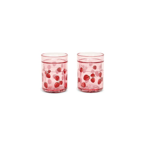 KONGES SLOJD 2ER SET GLITZERBECHER strawberry