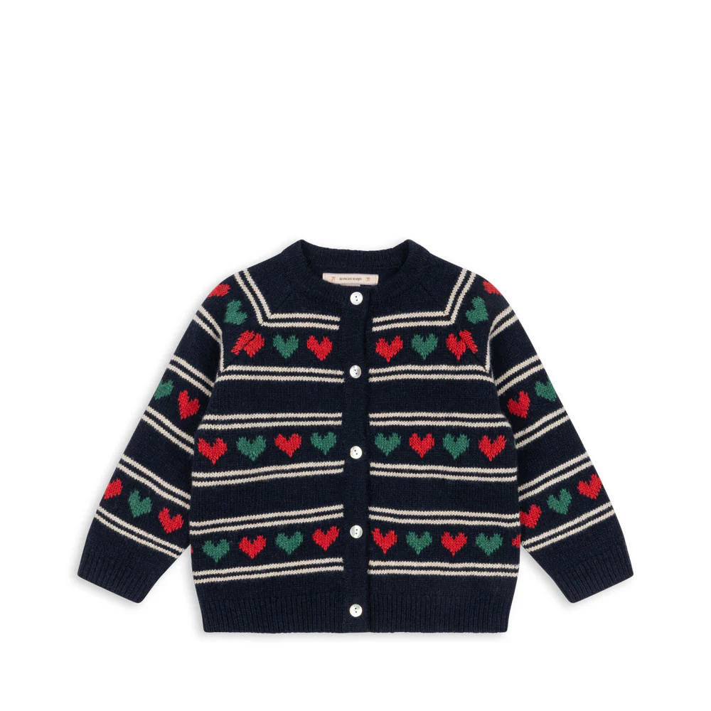 Konges Slojd belou strickjacke heart