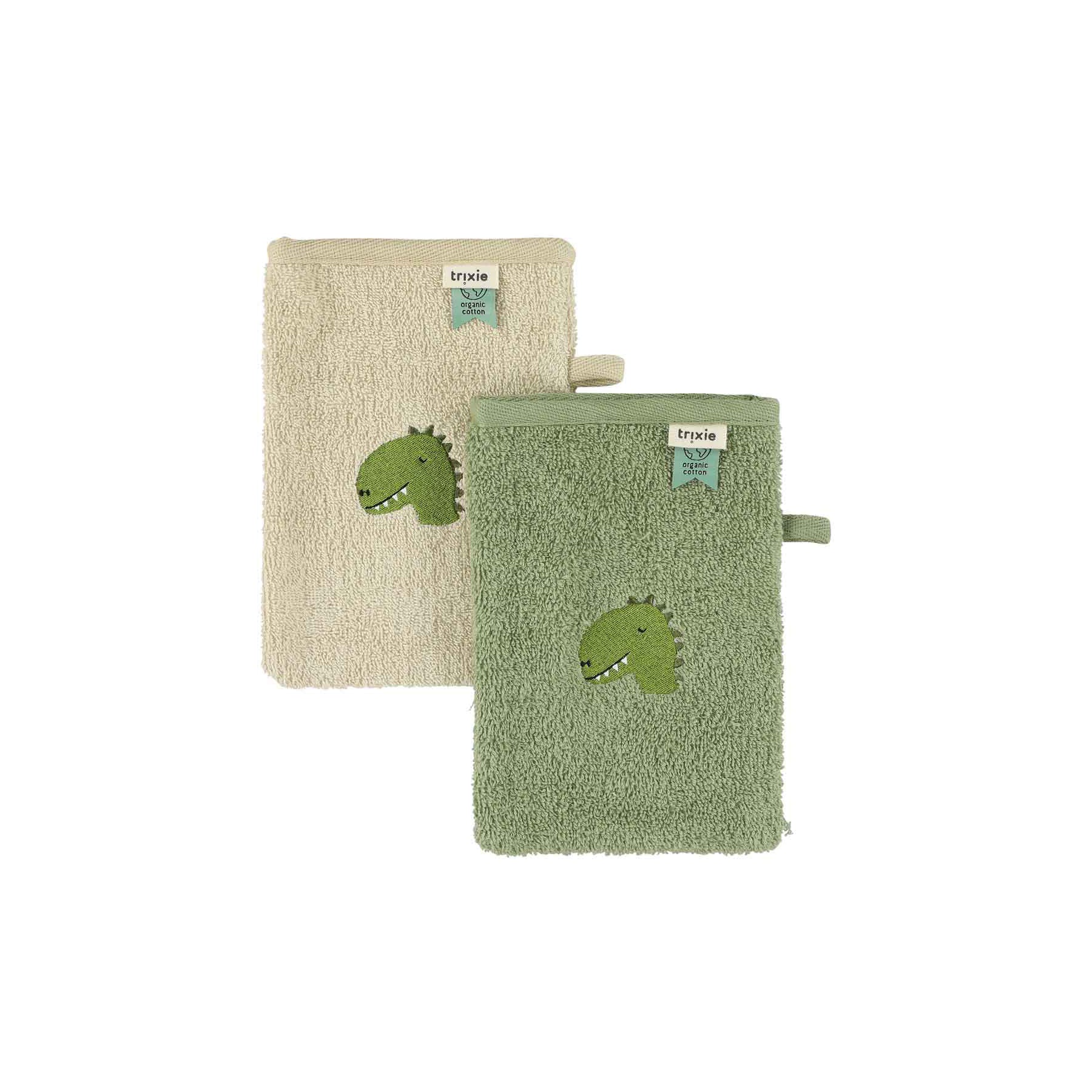 trixie Waschlappen 2er Set - Aura Dino