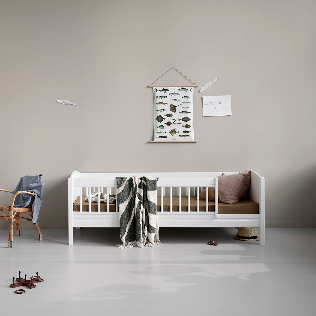 Oliver furniture Seaside Collection Lille+ Bett weiß 68x130/163
